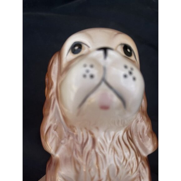 Vintage Cocker Spaniel Dog Planter Big Eyes Mid Century Ceramic Taiwan 9403 - Picture 6 of 10